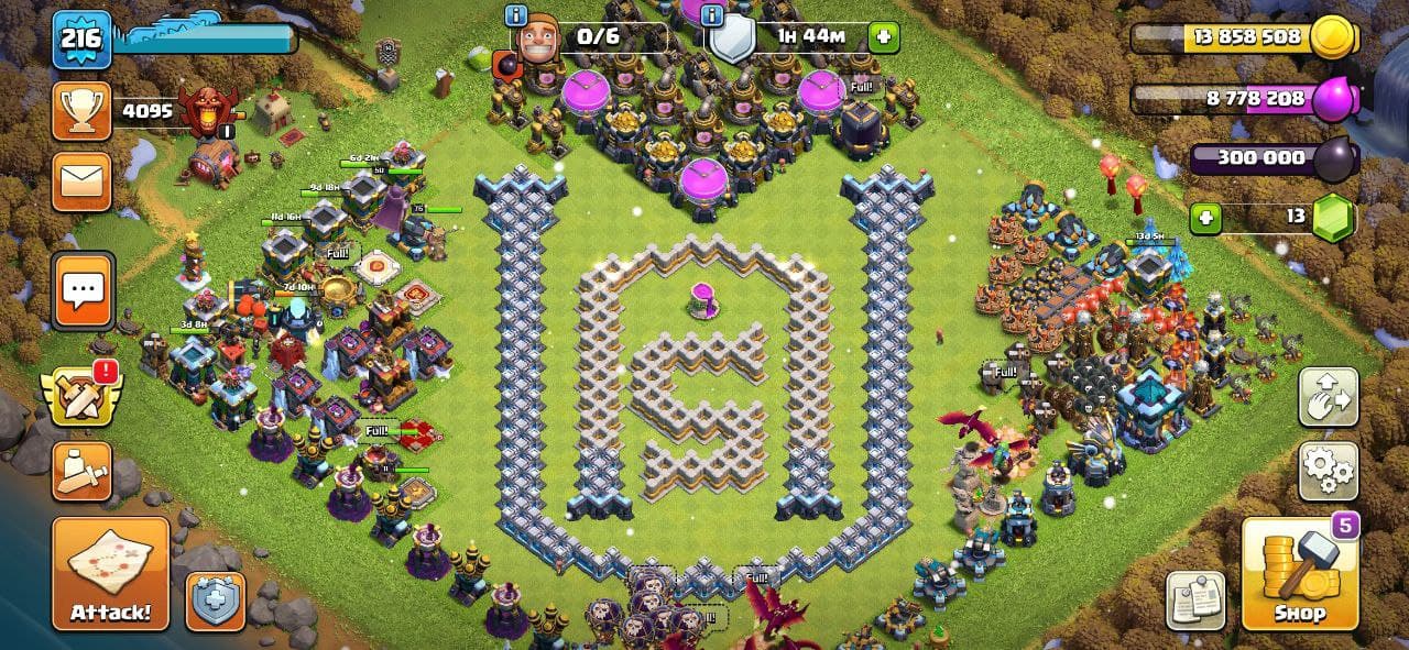 max base clash of clans