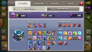 TH 13 near Max | Level 225 | Almost max walls | 4 max Heroes | 6 workers | buy coc account